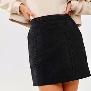 EUC Forever 21 Black Suede Mini Skirt